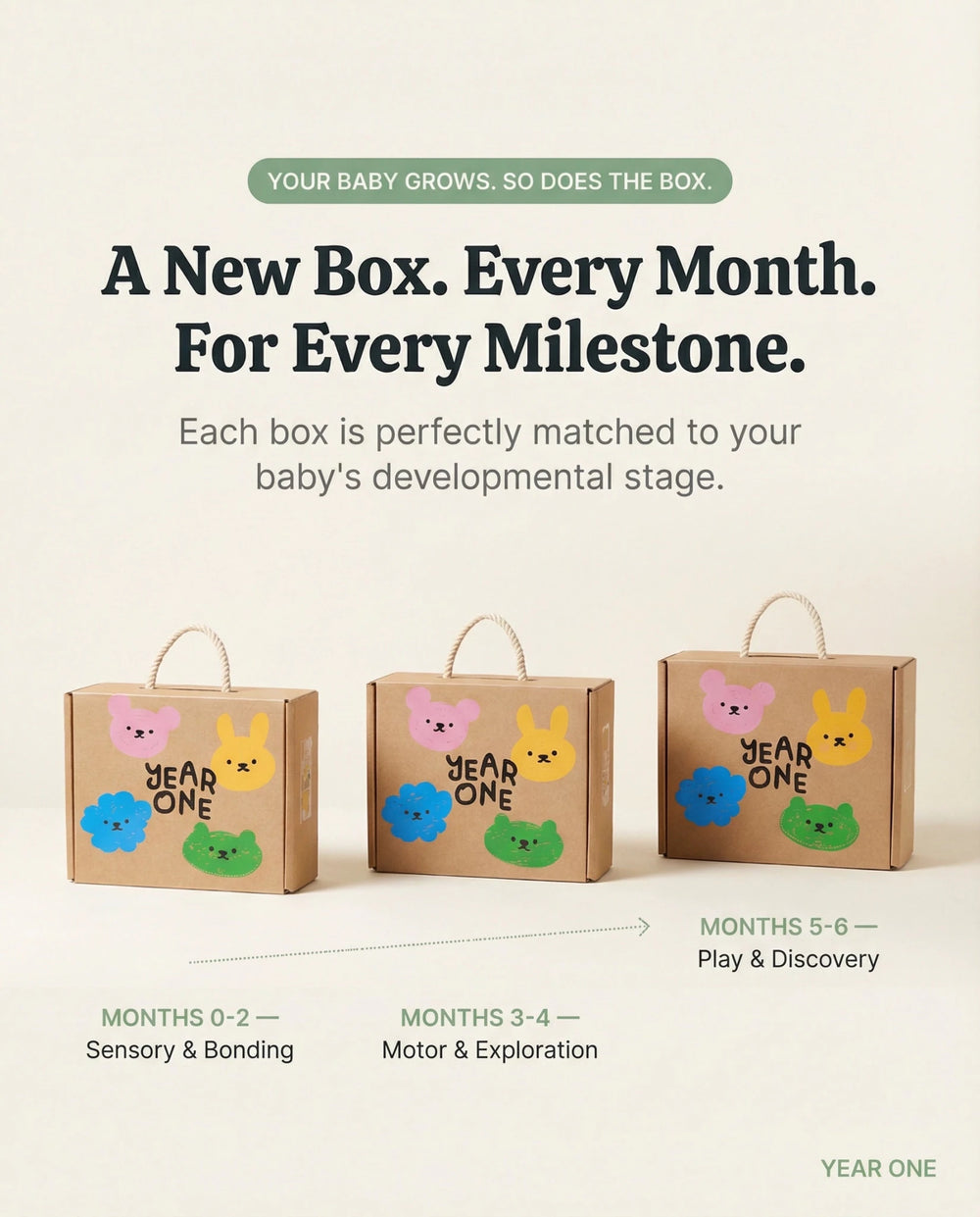 Monthly Developmental Box | Expert - curated toys, guides & community - Year One