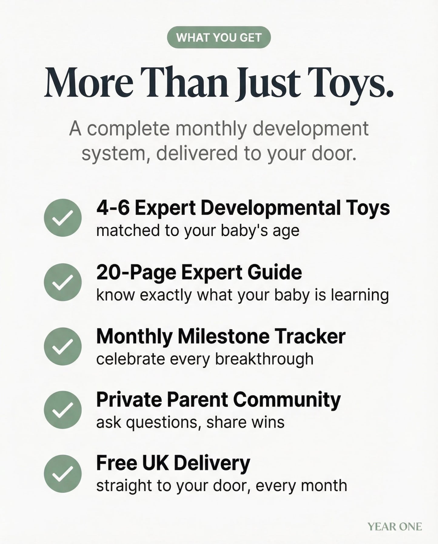 Monthly Developmental Box | Expert - curated toys, guides & community - Year One
